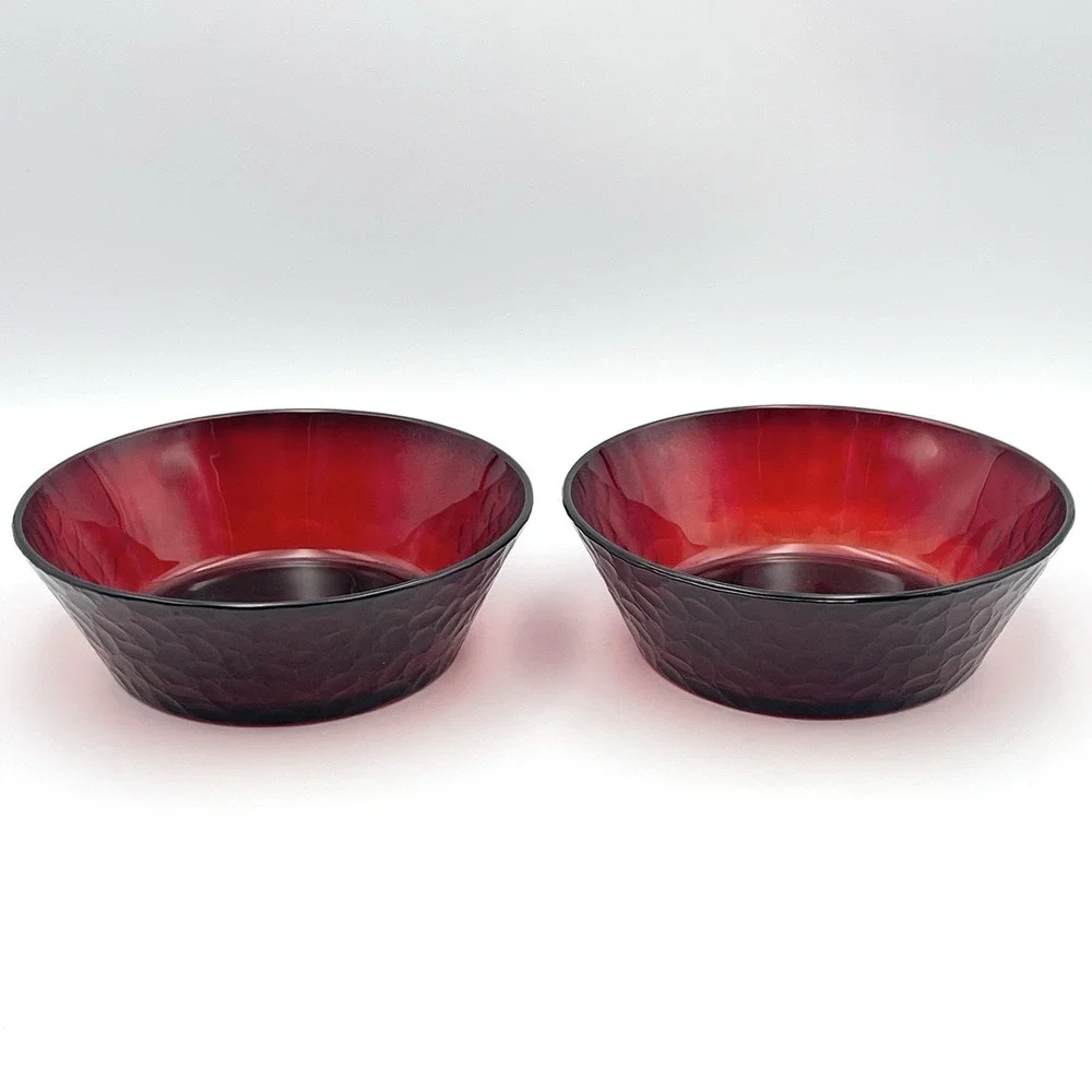 Vintage Arcoroc Vercors Ruby Red Glass 6.25